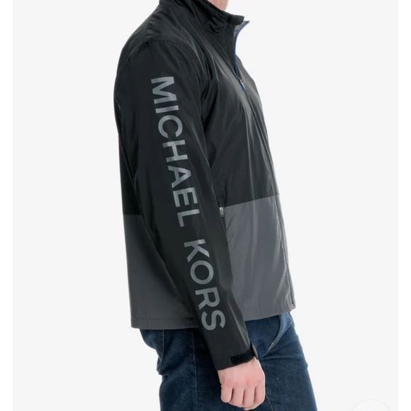 Michael Kors Logo Print Wind Breaker Jacket Size XL - Picture 1 of 13
